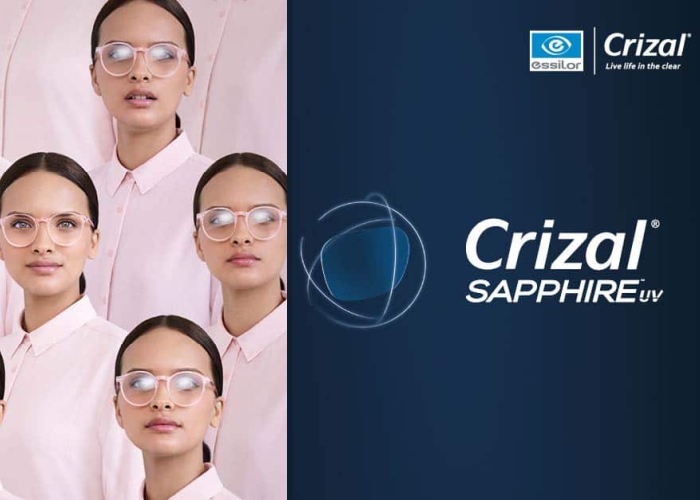 СКИДКА 15% НА ОПРАВУ при оформлении заказа с линзами в покрытии Crizal Sapphire.